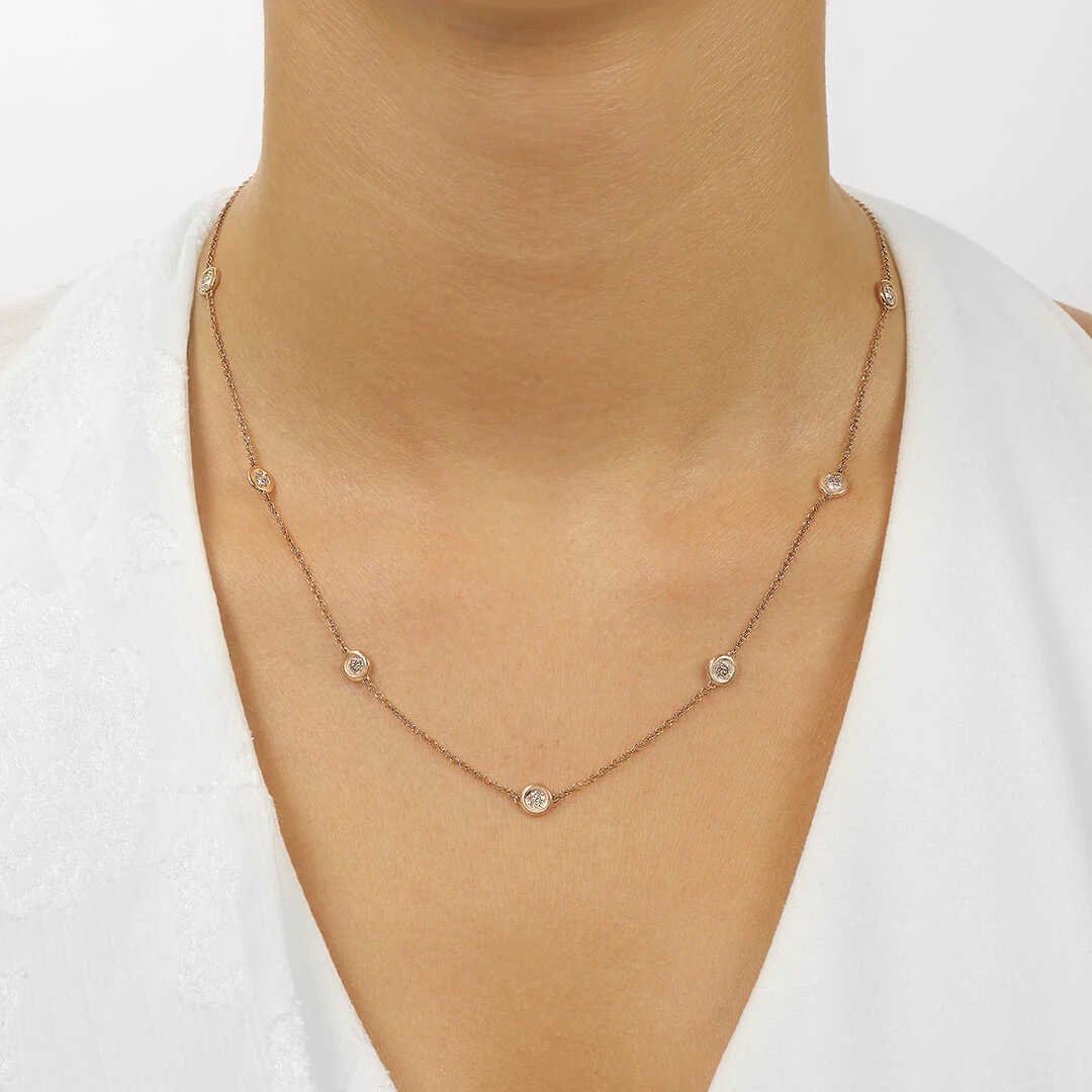 14K Gold Diamonds By The Yard Bezel Diamond Necklace (0.25, 0.50, 0.75, 1.00, 1.50 or 2.00CTW) - Image 10