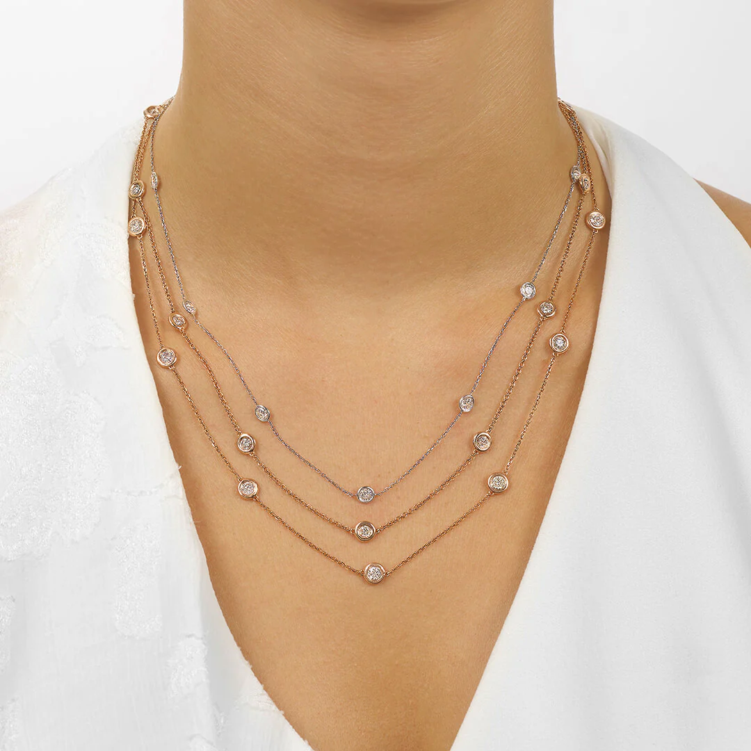 14K Gold Diamonds By The Yard Bezel Diamond Necklace (0.25, 0.50, 0.75, 1.00, 1.50 or 2.00CTW) - Image 11