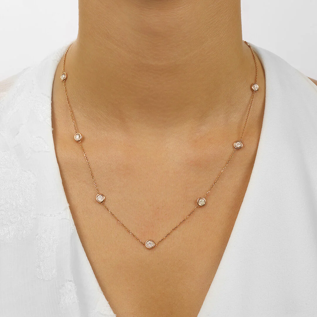 14K Gold Diamonds By The Yard Bezel Diamond Necklace (0.25, 0.50, 0.75, 1.00, 1.50 or 2.00CTW) - Image 12