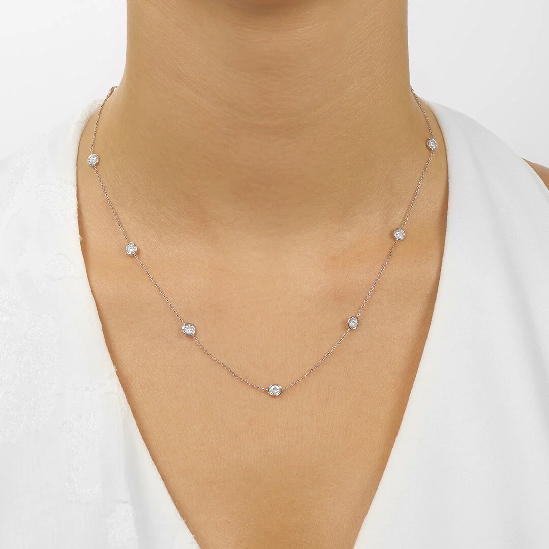 14K Gold Diamonds By The Yard Bezel Diamond Necklace (0.25, 0.50, 0.75, 1.00, 1.50 or 2.00CTW) - Image 13