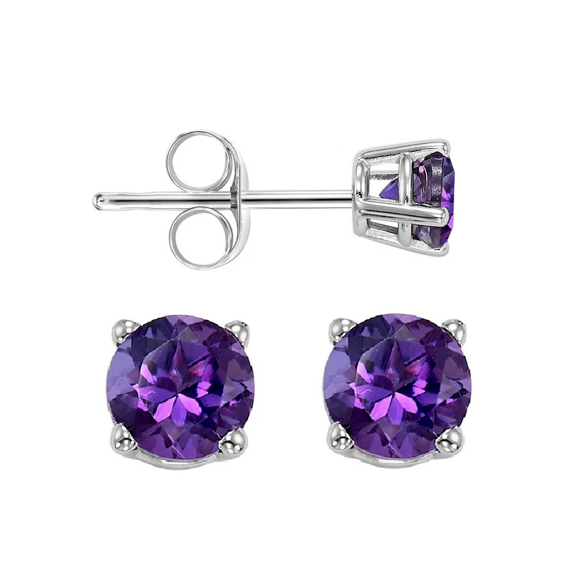 Amethyst Studs 4.5mm