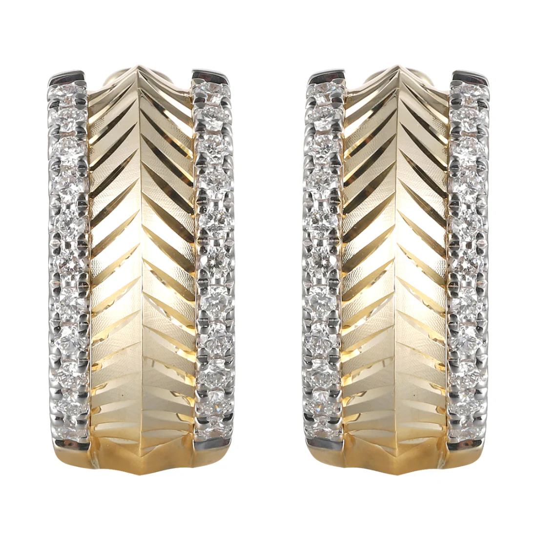 14Kt Yellow Gold Diamond 1/3Ctw Earring
