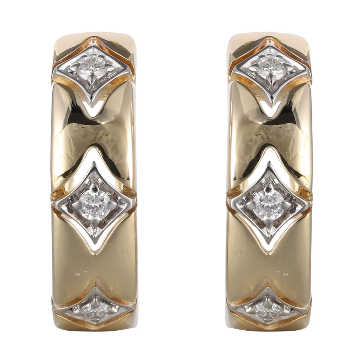 14Kt Yellow Gold Diamond 1/10Ctw Earring