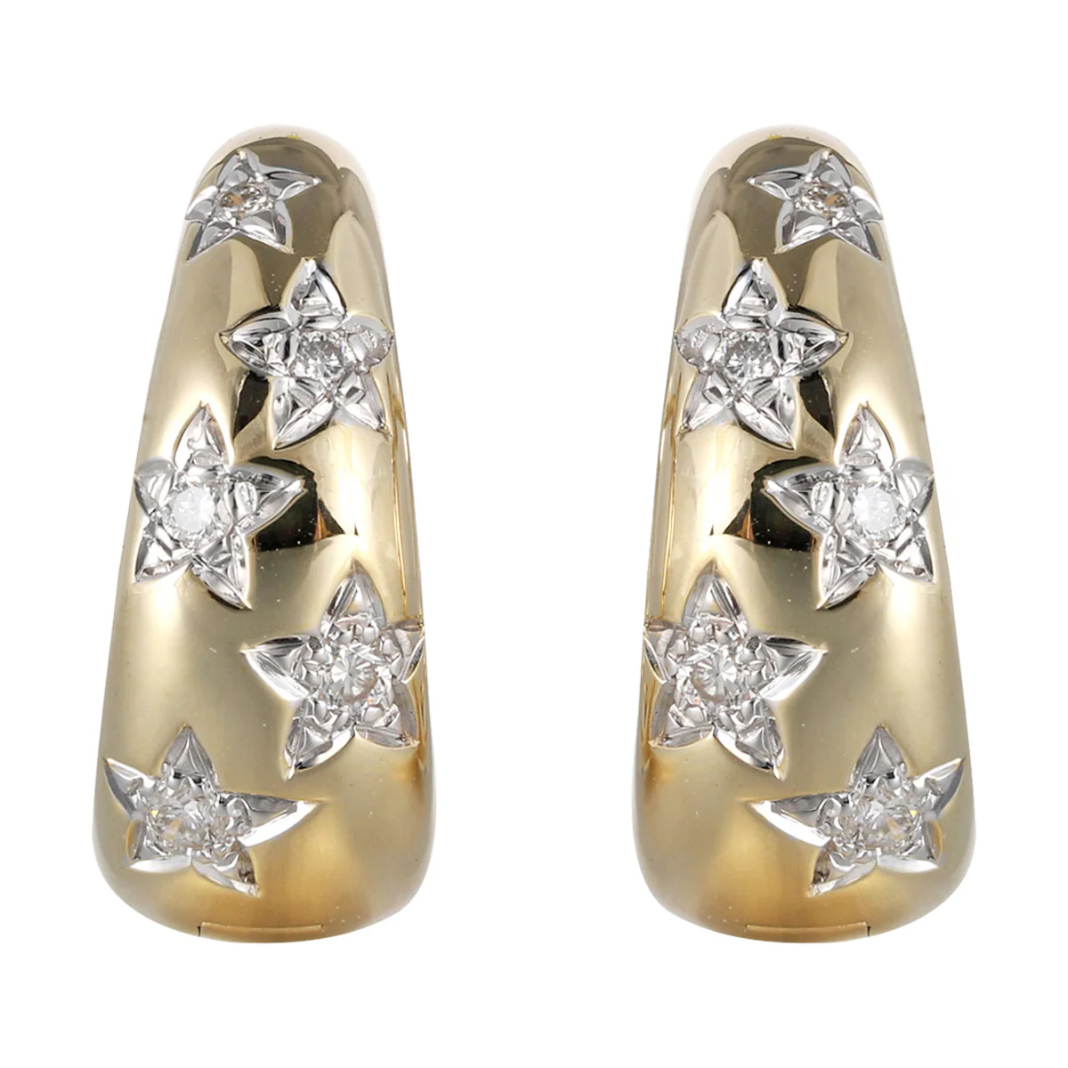 14Kt Yellow Gold Diamond 1/10Ctw Earring