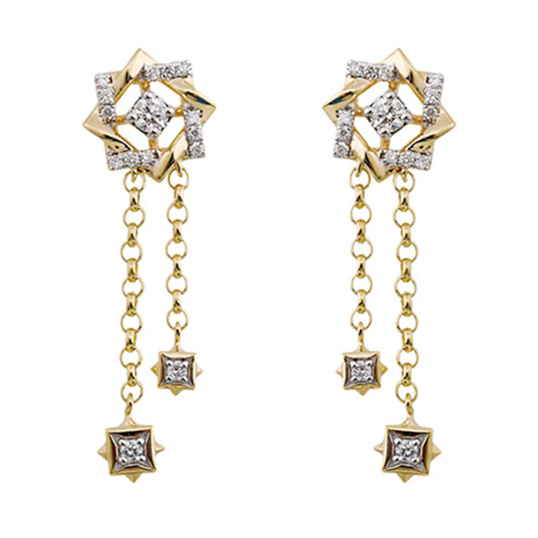 14Kt Yellow Gold Diamond 1/3Ctw Earring