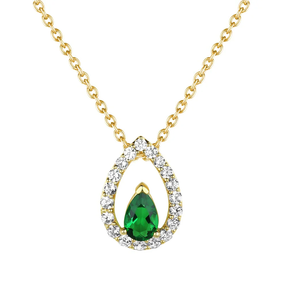 Fana Tears of Love Emerald and Diamond Pendant