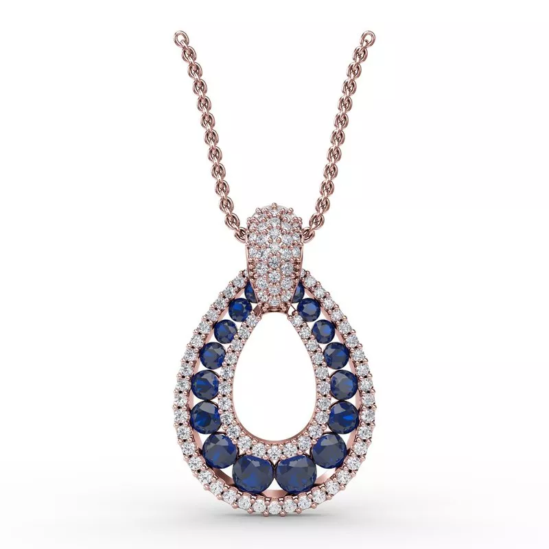 Fana Steal The Spotlight Sapphire and Diamond Pendant - Image 3
