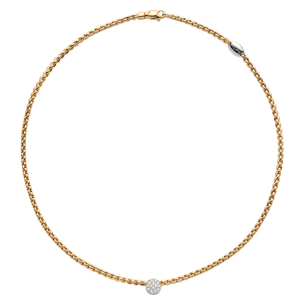 Fope EKA 18K Gold Diamond Necklace (0.22 CTW)