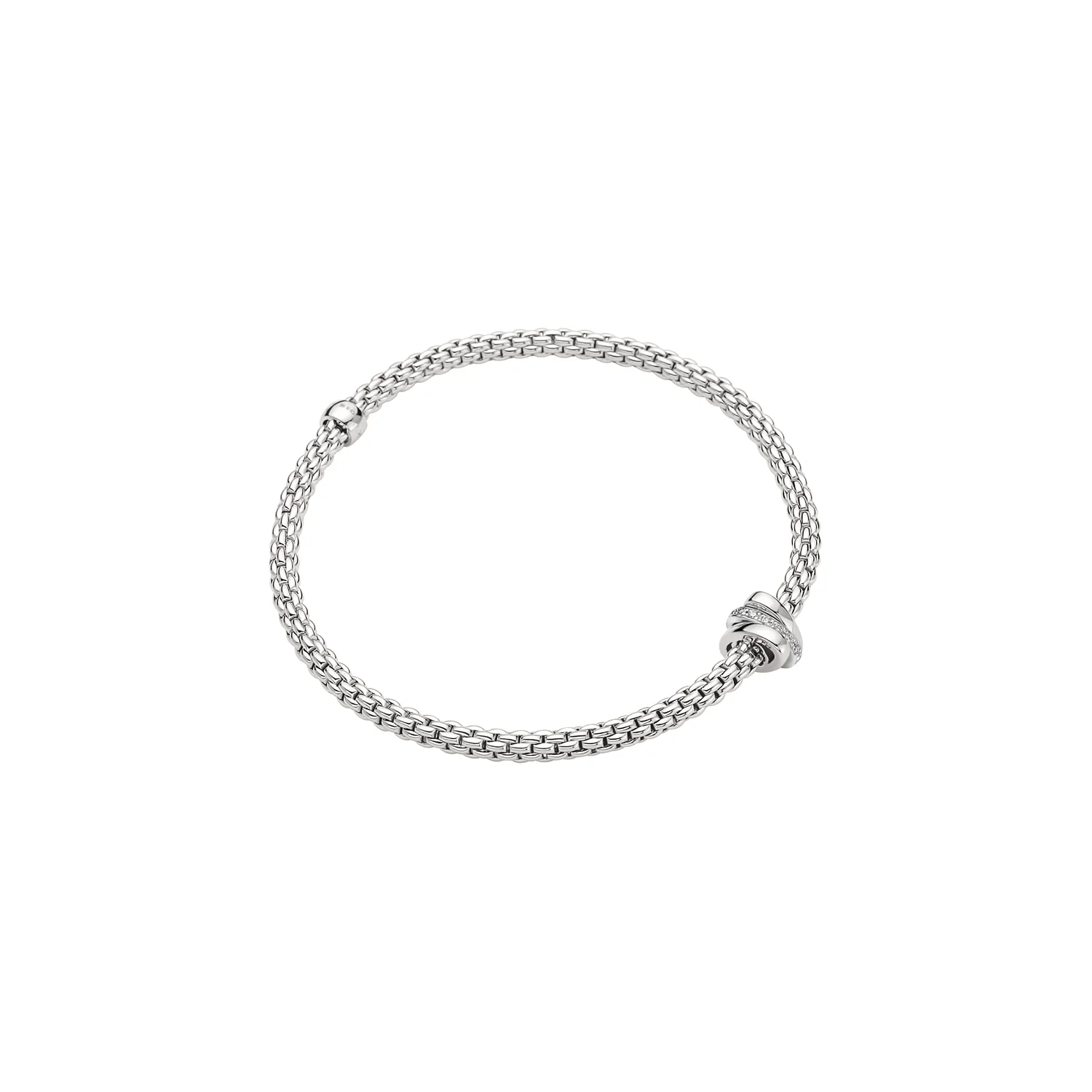 Fope PRIMA 18K Gold & Diamond Rondel Bracelet (0.10CTW) - Image 3