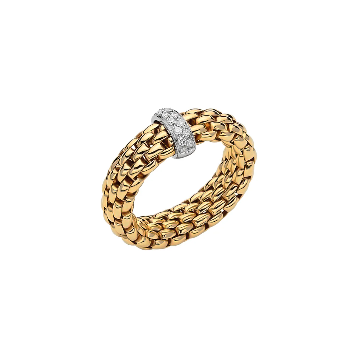 Fope VENDOME Mesh Diamond Ring (0.10 CTW) -Size Medium - Image 2