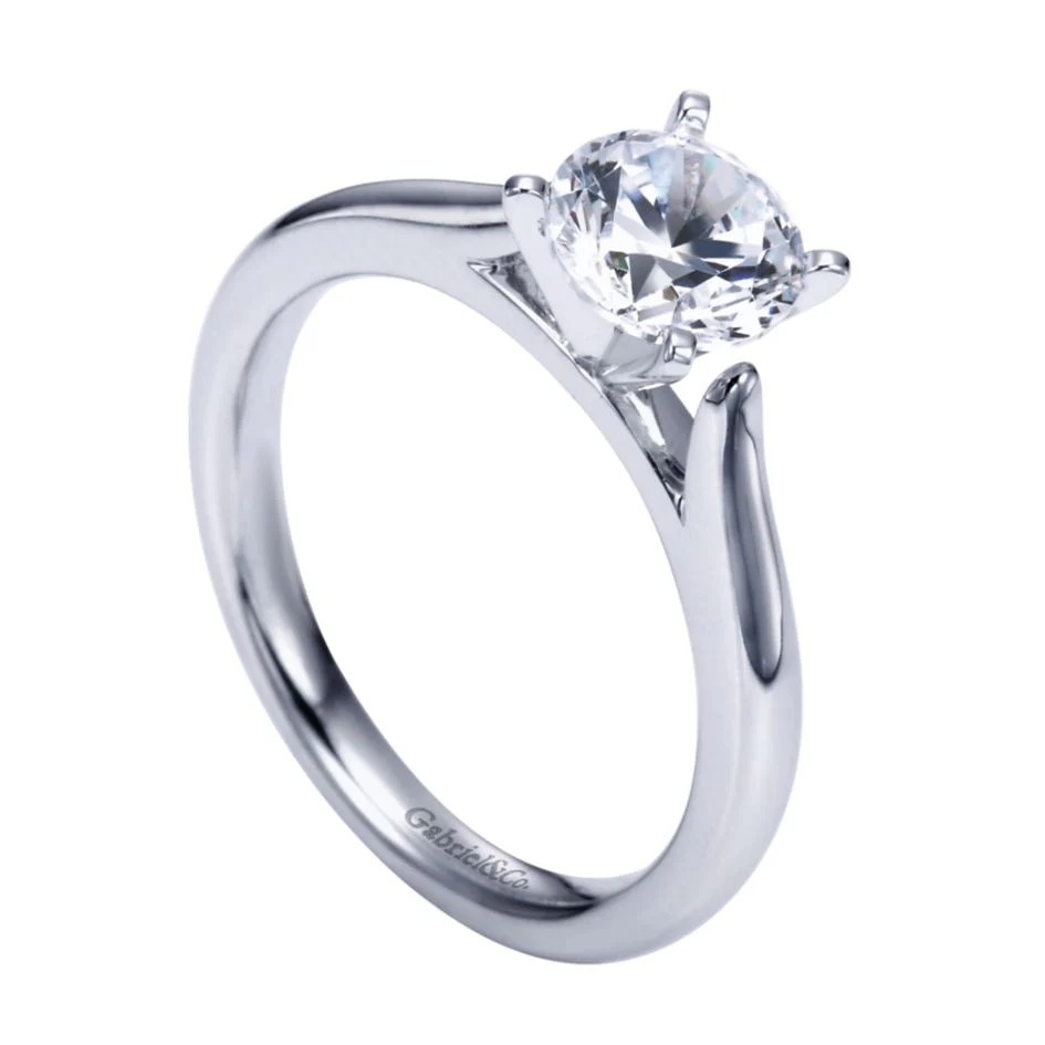 Gabriel Bridal Collection White Gold Solitaire Engagement Ring - Image 3