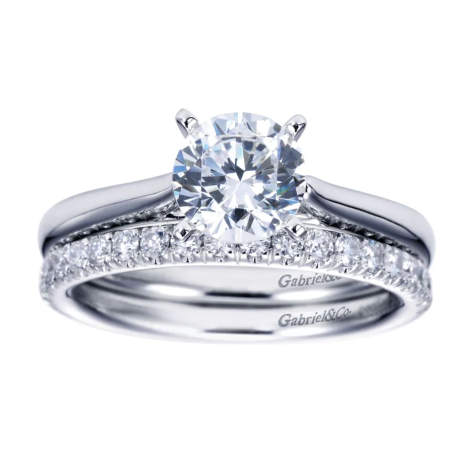 Gabriel Bridal Collection White Gold Solitaire Engagement Ring - Image 4