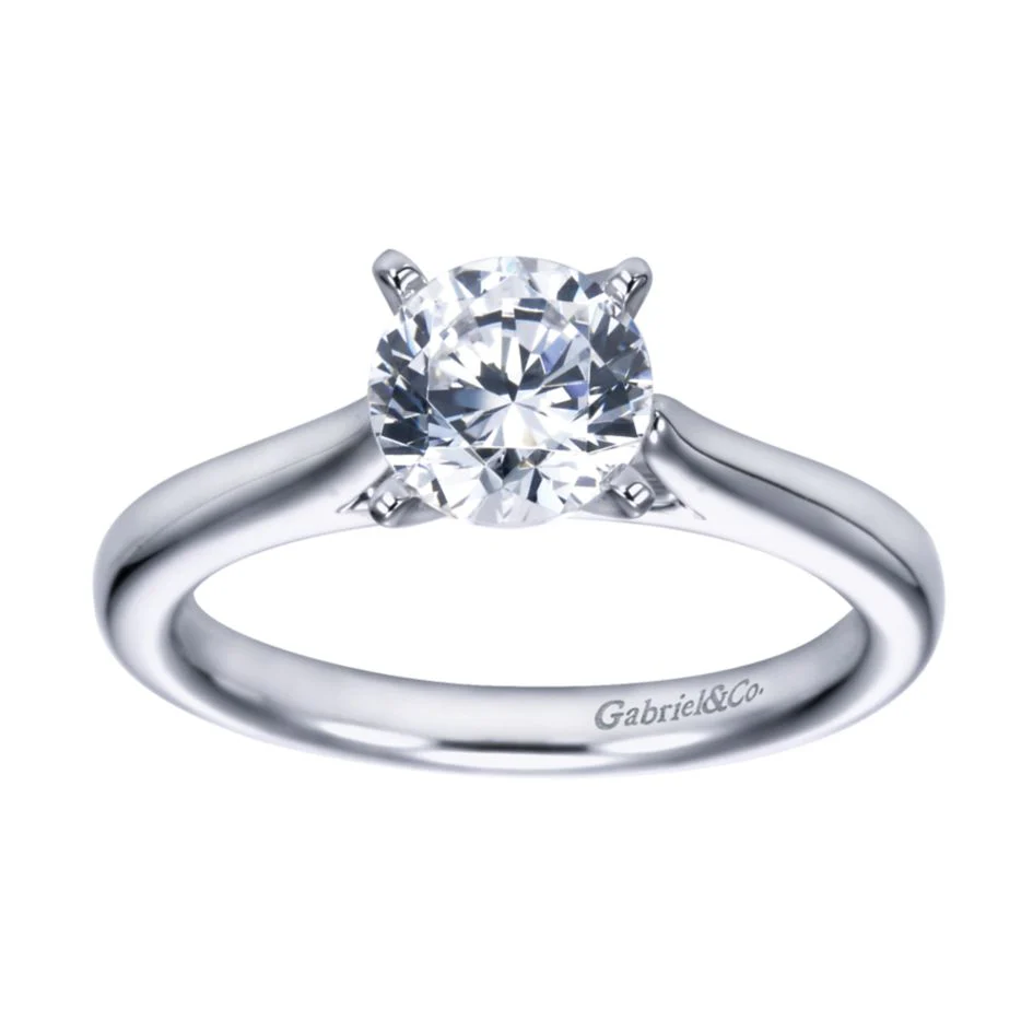 Gabriel Bridal Collection White Gold Solitaire Engagement Ring - Image 5