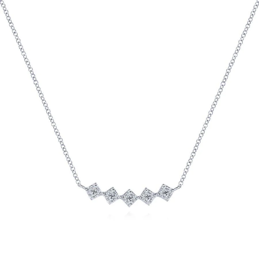 Gabriel & Co. Art Moderne White Gold Necklace (0.2 CTW) - Image 2