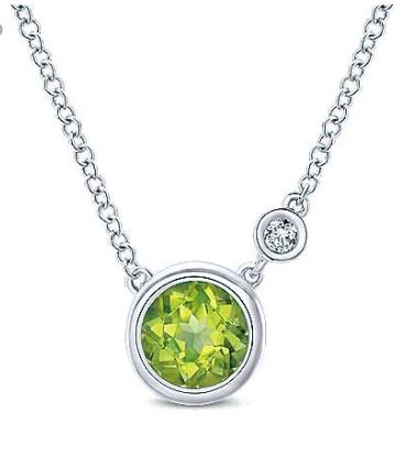 Gabriel & Co. Contemporary Sterling Silver Necklace (0.02 CTW)