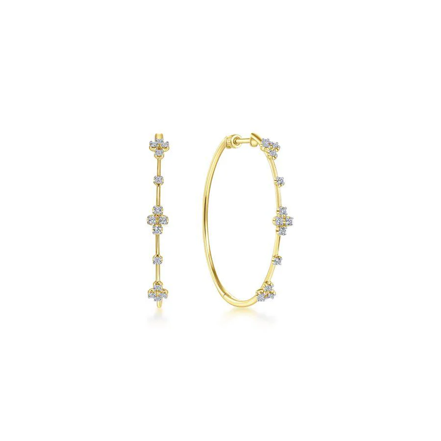 Gabriel & Co. Contemporary Yellow Gold Earrings (0.5 CTW)