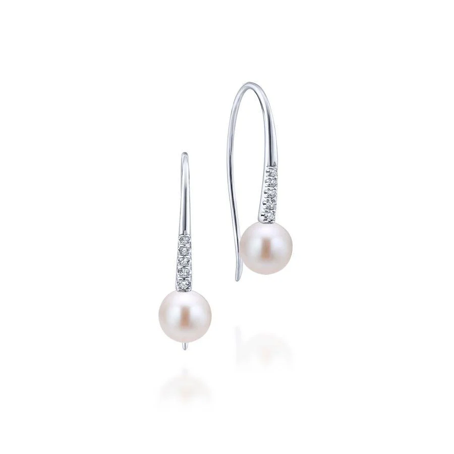 Gabriel & Co. Grace White Gold Earrings (0.08 CTW)