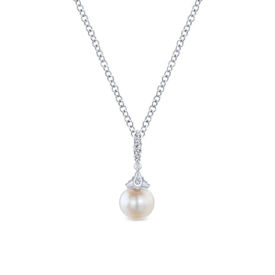 Gabriel & Co. Grace White Gold Necklace (0.17 CTW)