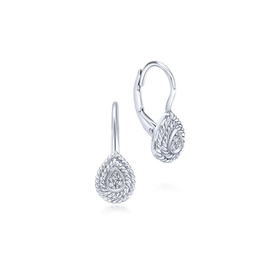 Gabriel & Co. Hampton White Gold Earrings (0.06 CTW)