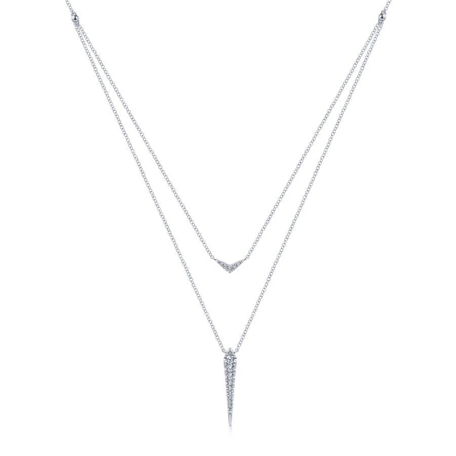 Gabriel & Co. Kaslique White Gold Necklace (0.23 CTW)