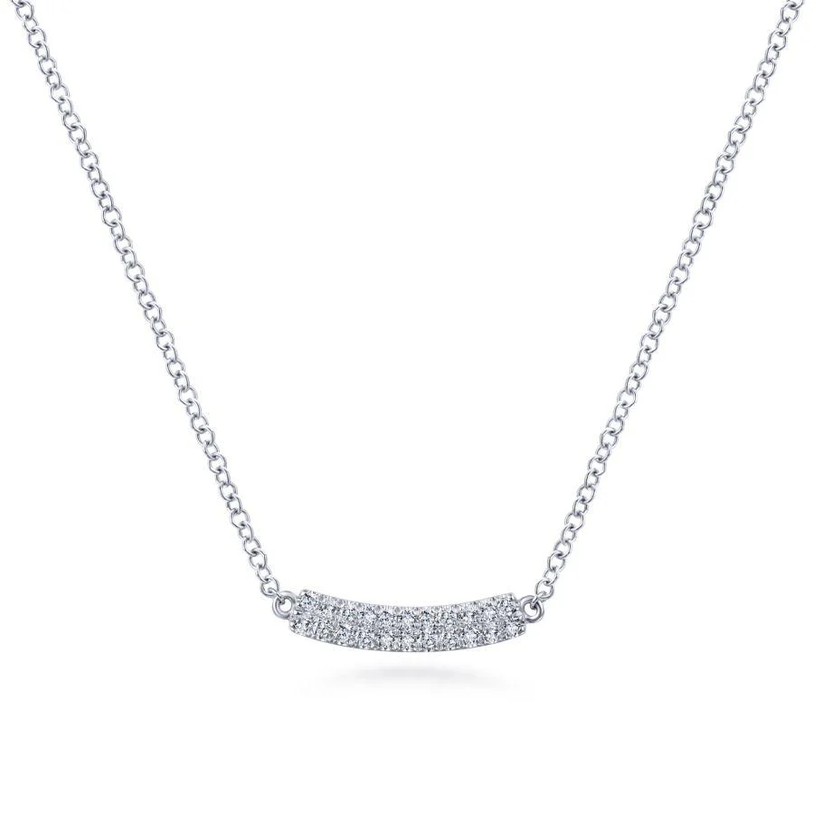 Gabriel & Co. Lusso White Gold Necklace (0.11 CTW)