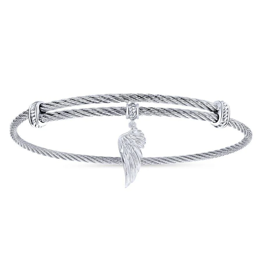 Gabriel & Co. Angel Wing Charm Bracelet