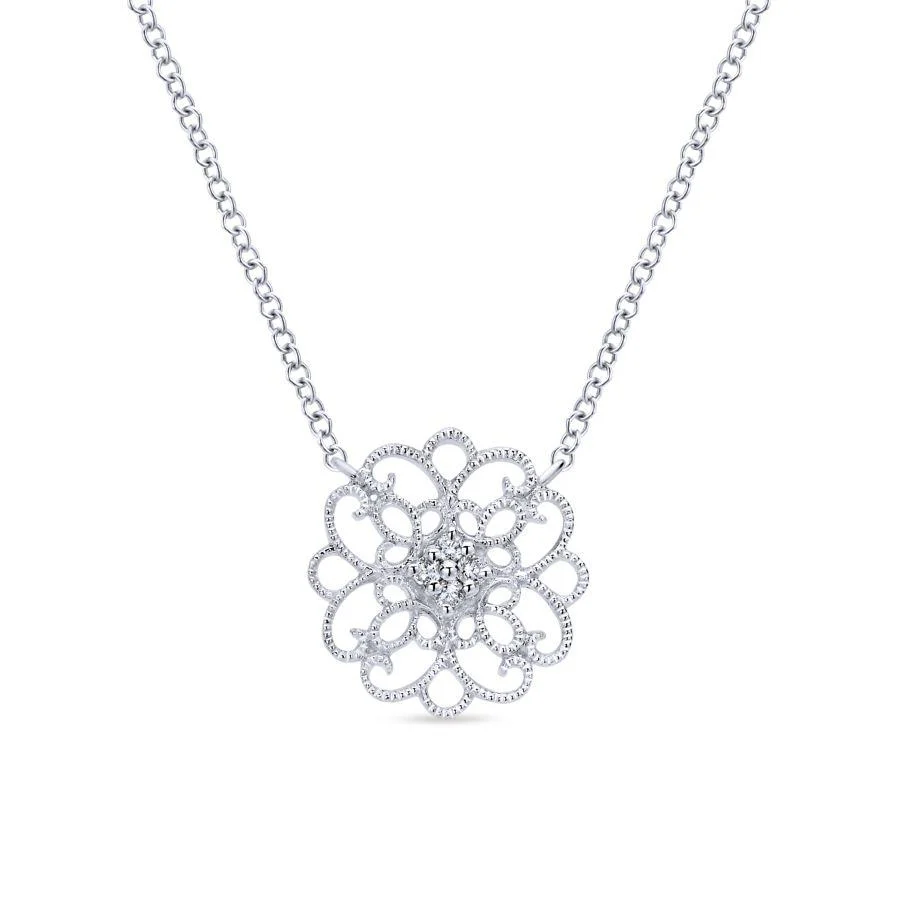 Gabriel & Co. Victorian Sterling Silver Necklace