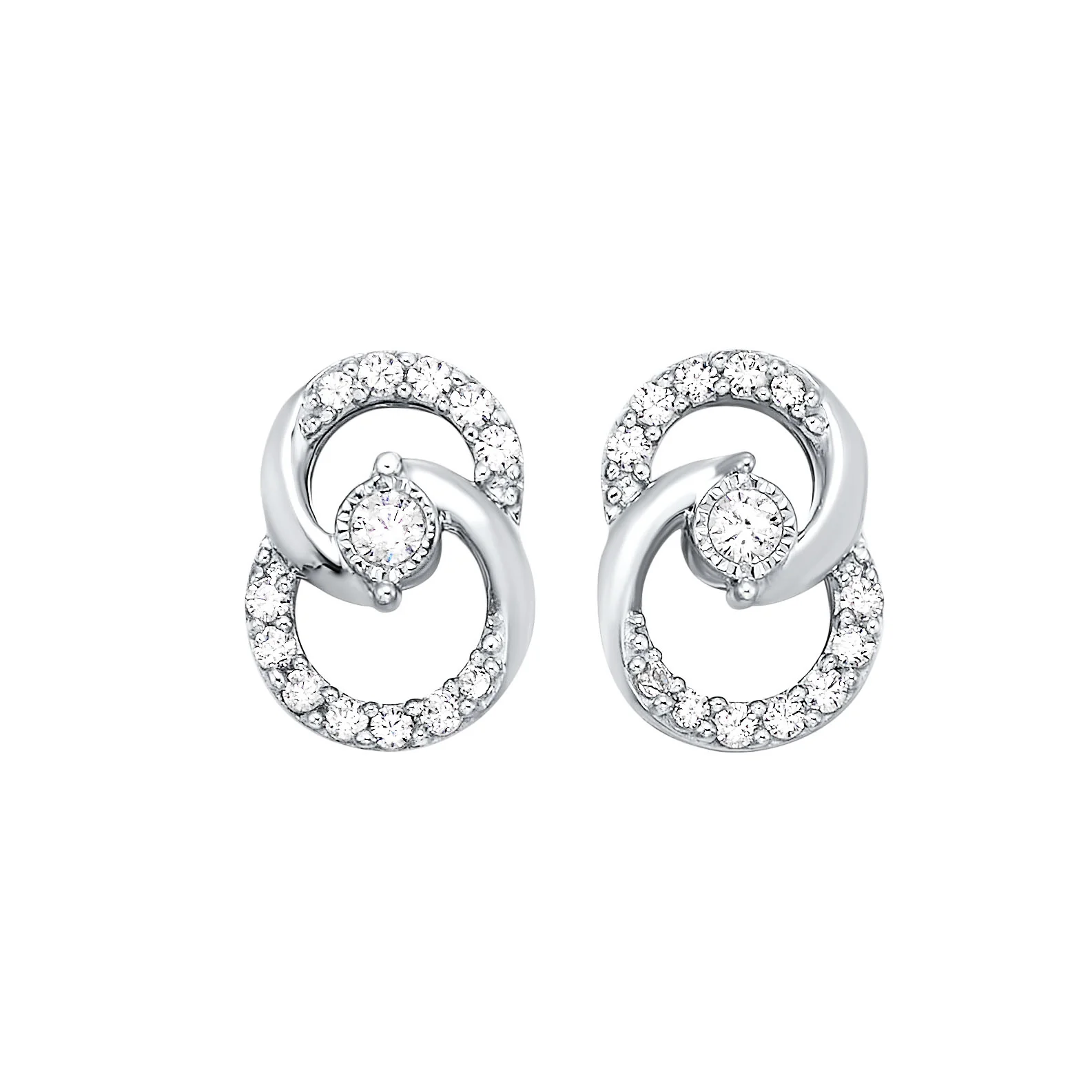 10K Gold Diamond Earrings 0.25CTW - Image 2