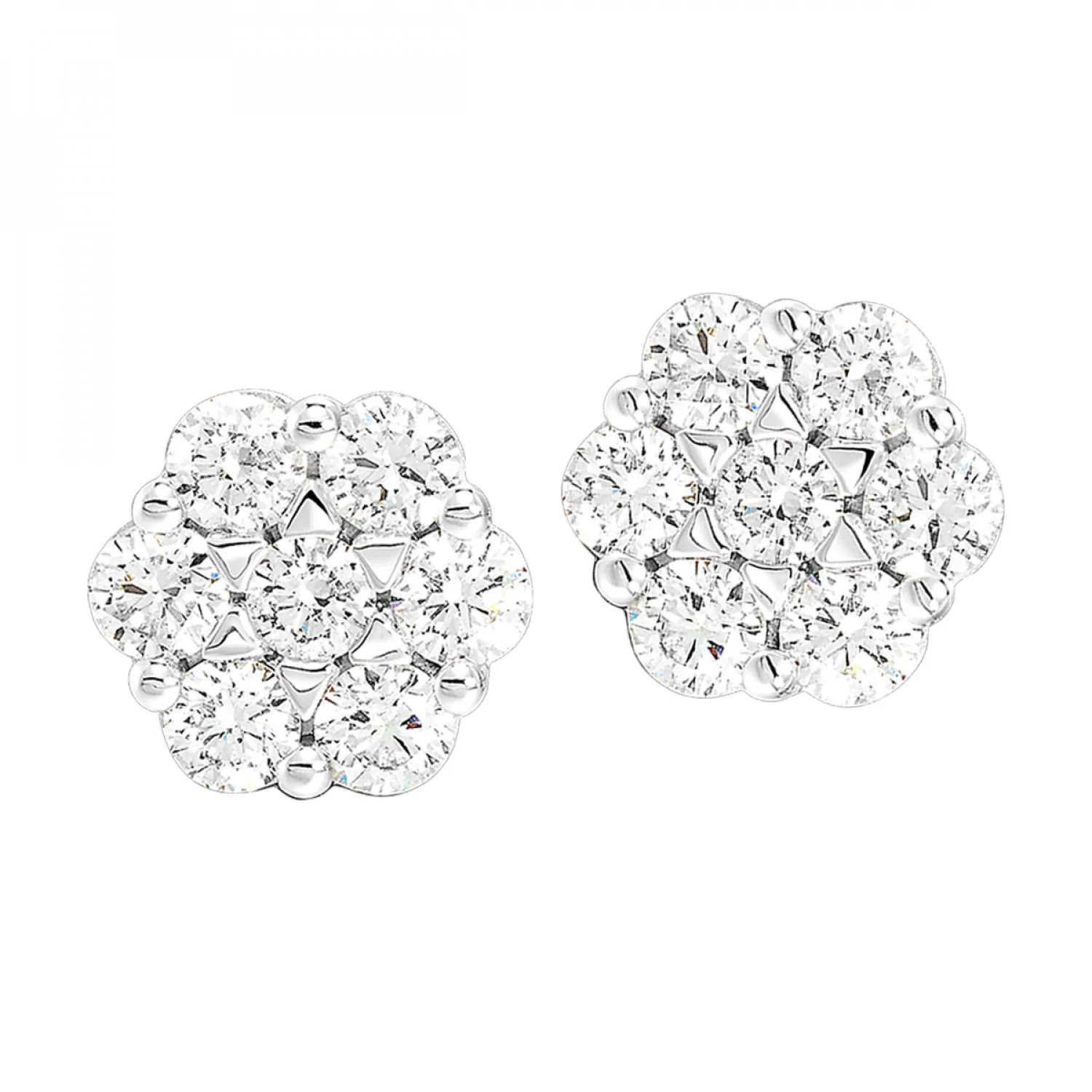 14K Diamond Bouquet Earrings