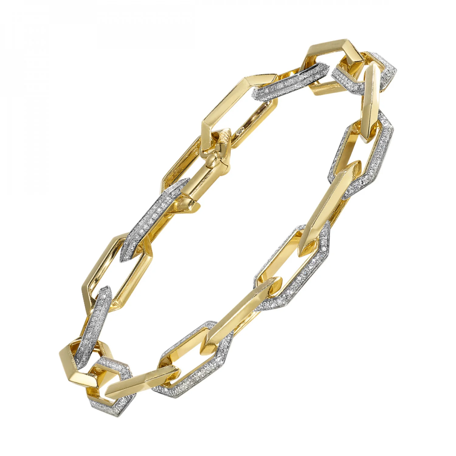 Gold Diamond Link Bracelet