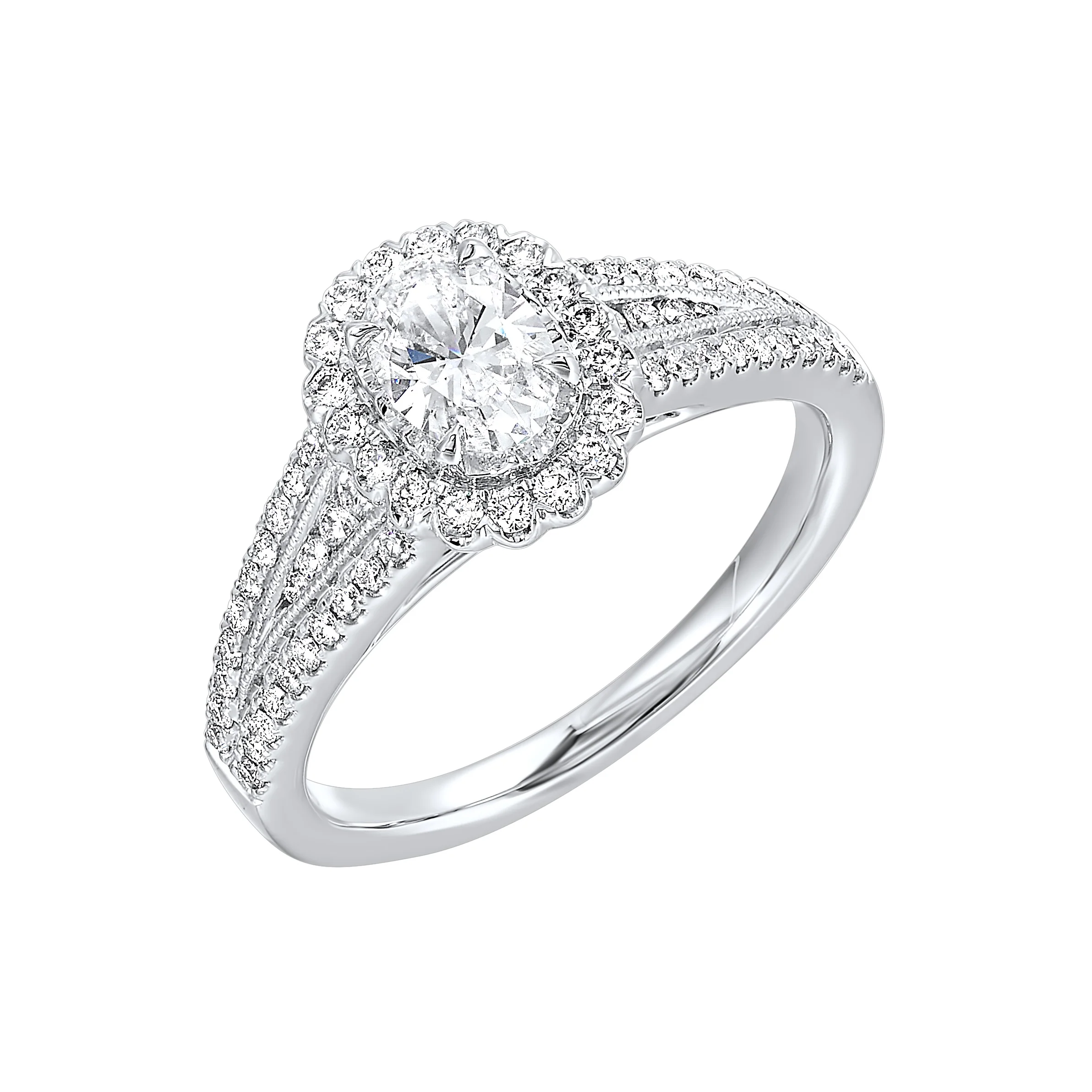 Halo Complete Engagement Ring (0.95 CTW)