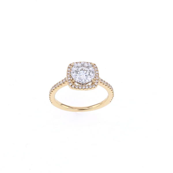 Halo Illusion Complete Engagement Ring (0.83CTW)