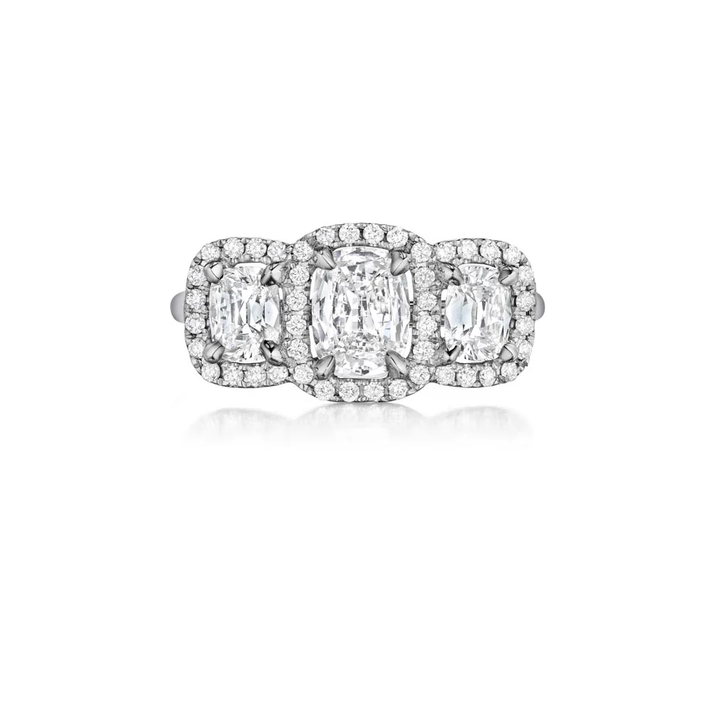 Henri Daussi Cushion Collection Diamond Ring Setting (0.30 CTW)