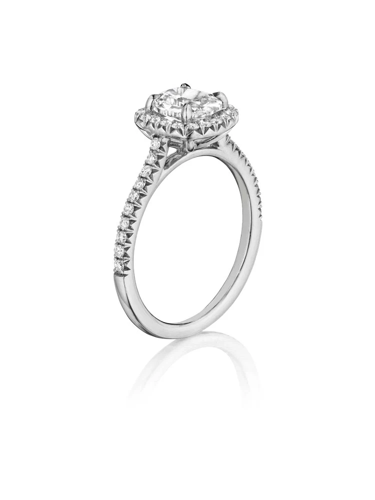 Henri Daussi Cushion Collection Diamond Ring Setting (0.30 CTW) - Image 2