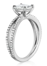 Henri Daussi Cushion Collection Diamond Ring Setting (0.35 CTW) - Image 2