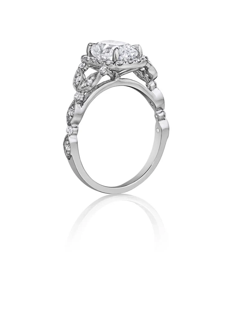 Henri Daussi Cushion Collection Diamond Ring Setting (0.40 CTW) - Image 2