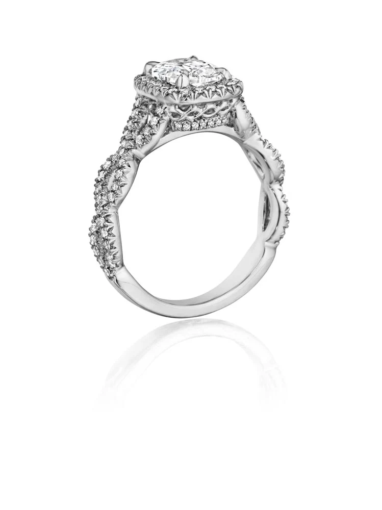 Henri Daussi Cushion Collection Diamond Ring Setting (0.45 CTW) - Image 2