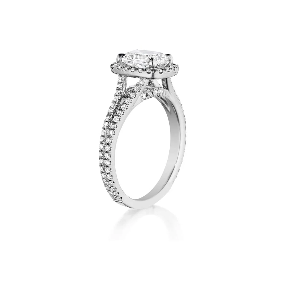 Henri Daussi Cushion Collection Diamond Ring Setting (0.55 CTW) - Image 2