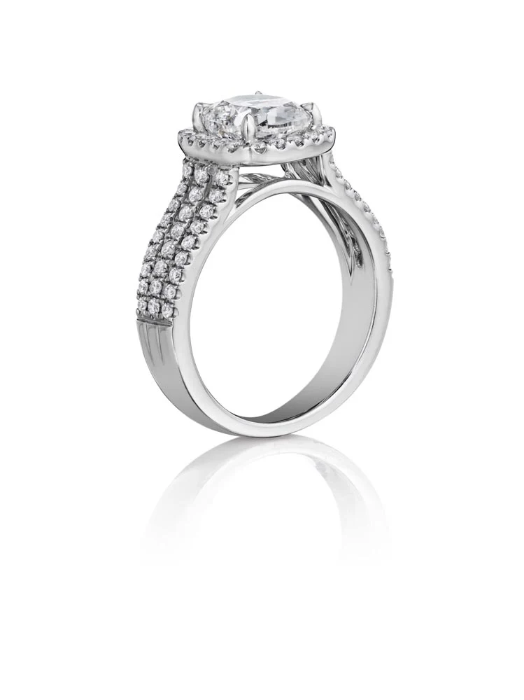 Henri Daussi Cushion Collection Diamond Ring Setting (0.60 CTW) - Image 2