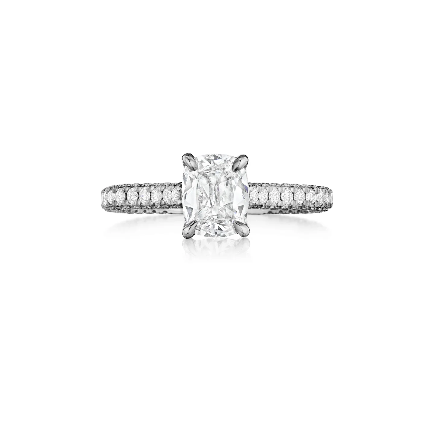 Henri Daussi Cushion Collection Diamond Ring Setting (0.9 CTW)