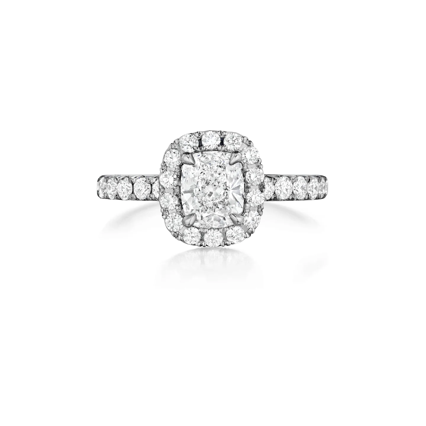 Henri Daussi Cushion Collection Diamond Ring Setting (0.90 CTW)