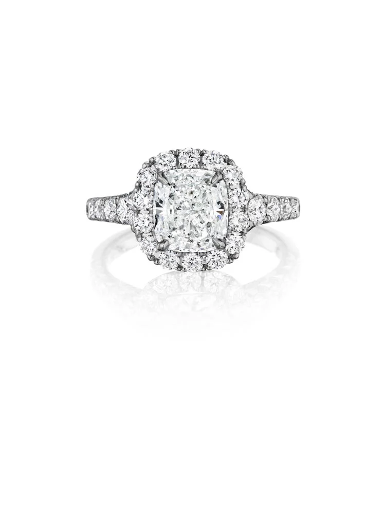 Henri Daussi Cushion Collection Diamond Ring Setting (1.10 CTW) - Image 2