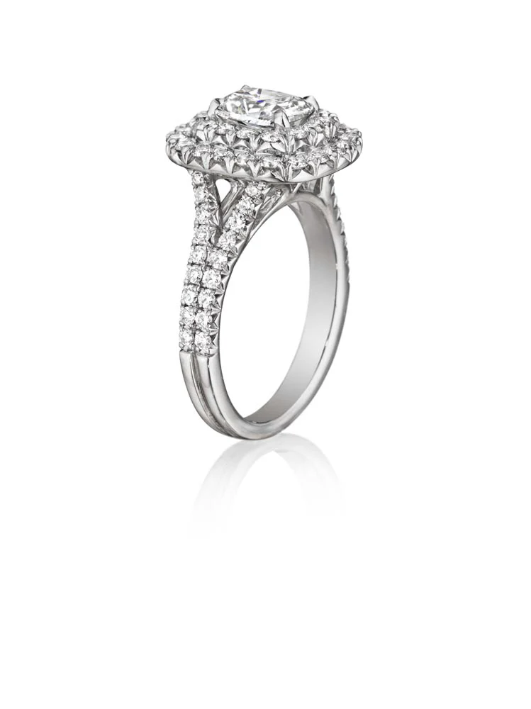 Henri Daussi Cushion Collection Diamond Ring Setting (1.20 CTW) - Image 2