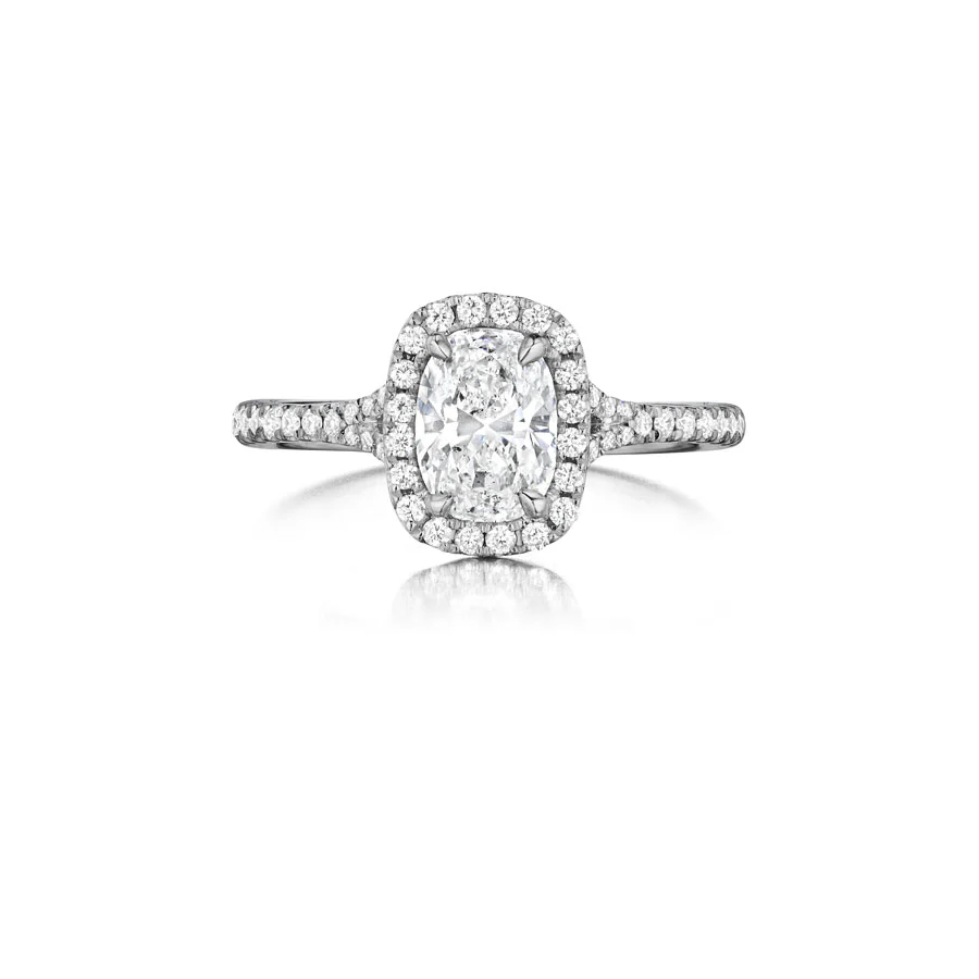 Henri Daussi Cushion Collection Diamond Ring Setting (2.15 CTW)