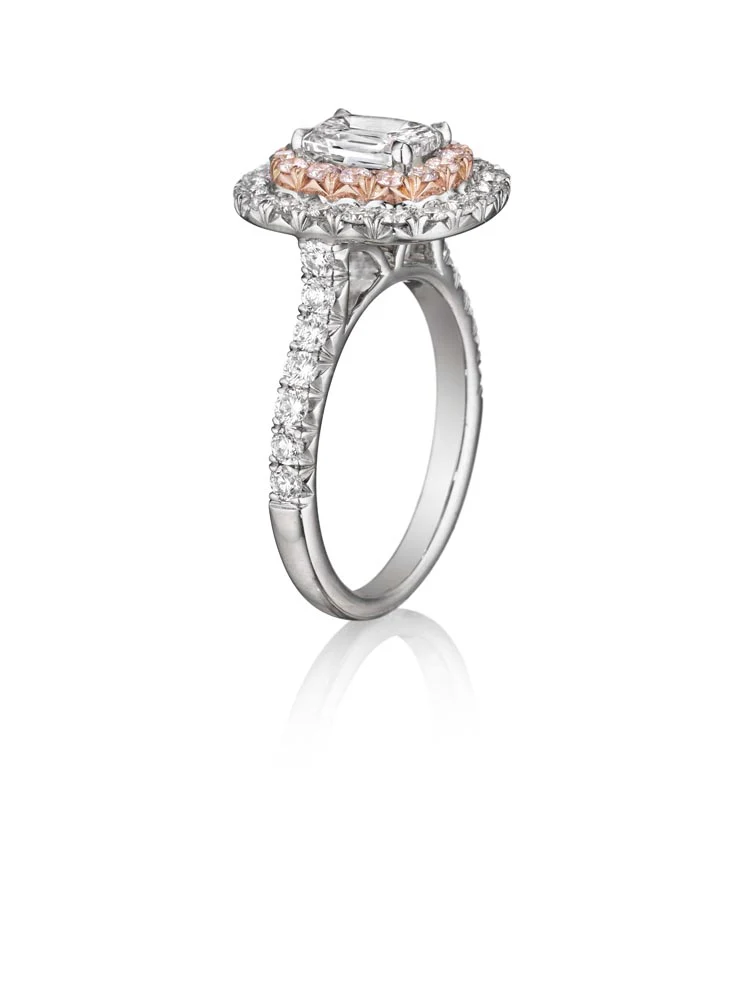 Henri Daussi Cushion Collection Diamond Ring Setting - Image 2