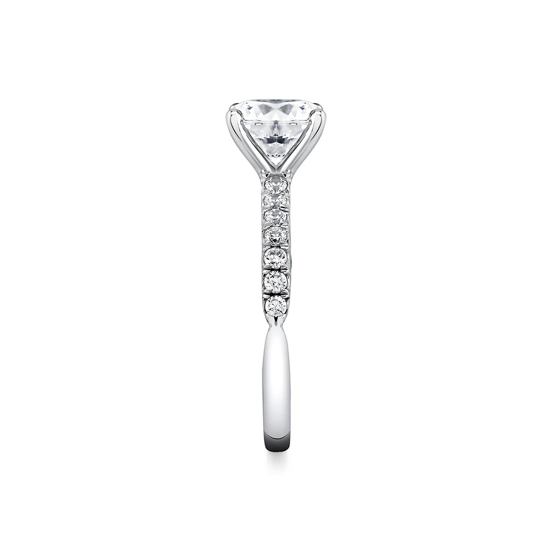 Iconelle Halfway Pinch Two Tone Engagement Ring - Katya - Image 4