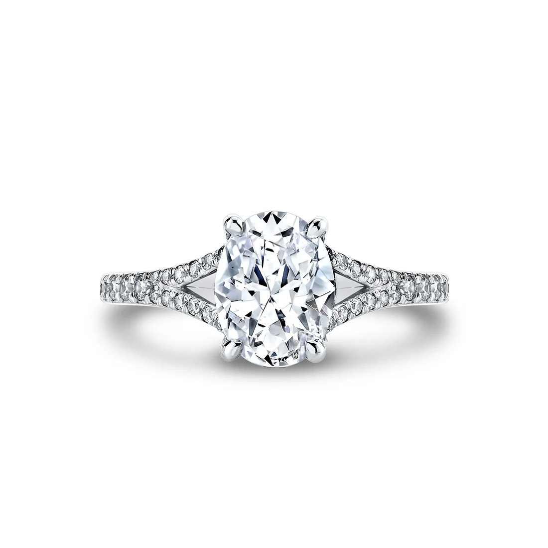 Iconelle Two Tone Shell Taper Engagement Ring - Whitney - Image 2