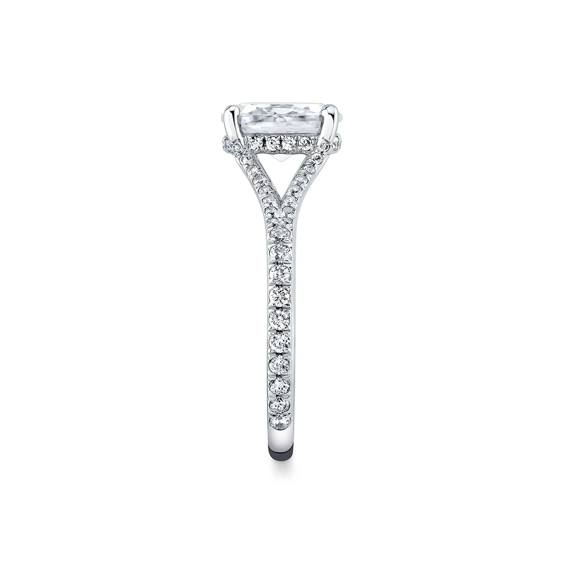 Iconelle Two Tone Shell Taper Engagement Ring - Whitney - Image 4