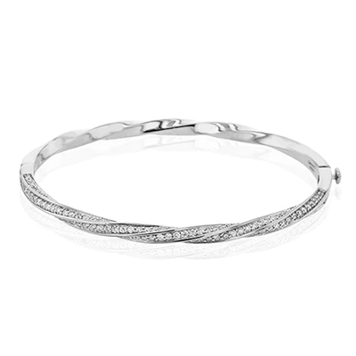 Simon G Bangle in 18K Gold with Diamonds