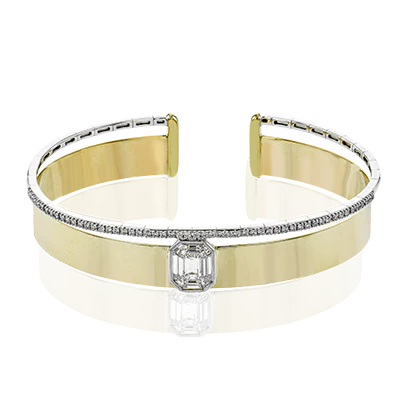 Simon G Bangle in 18K Gold with Diamonds